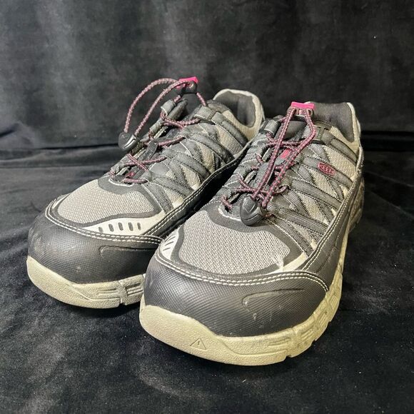 Keen Work Shoes Womens  7.5 Asheville Black Mesh Aluminum Toe ESD Drawstring - Picture 1 of 8